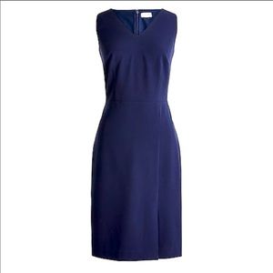 J Crew Navy V Neck Sheath Dress